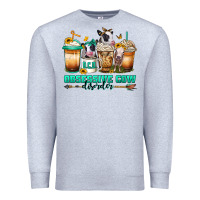 Heather Grey ocd obsessive cow disorder coffee cups Premium Sweatshirt - Jasminsmagicworld