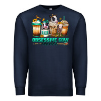 Navy ocd obsessive cow disorder coffee cups Premium Sweatshirt - Jasminsmagicworld