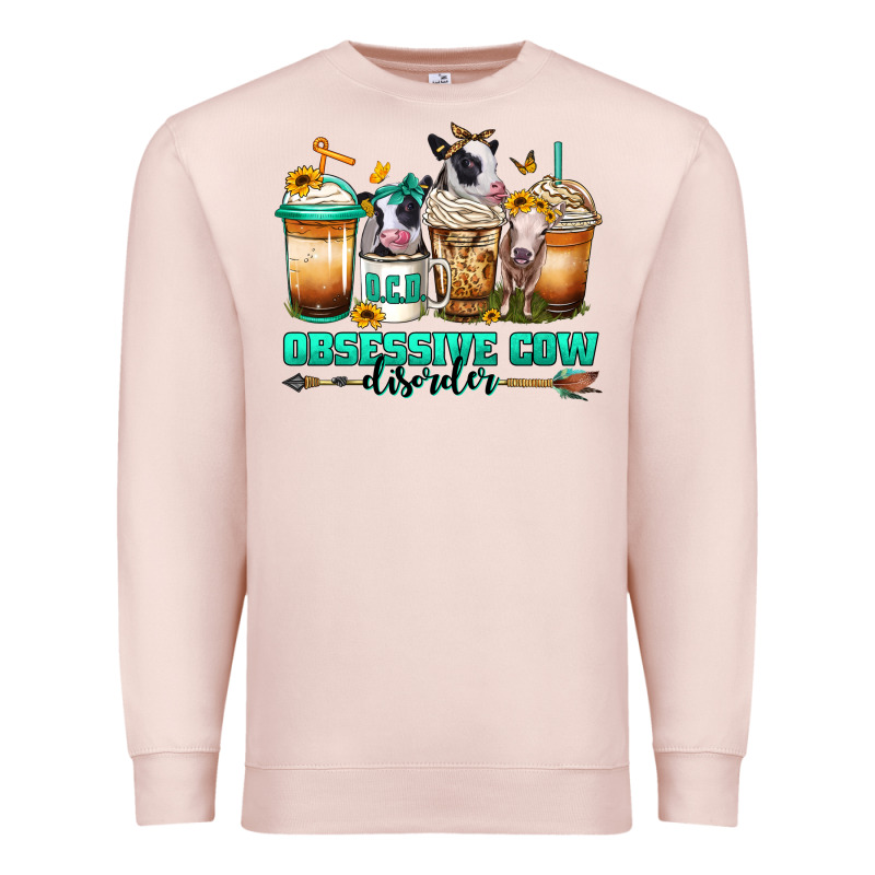 Ocd Obsessive Cow Disorder Coffee Cups Premium Sweatshirt by Jasminsmagicworld | Teevron