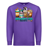 Purple ocd obsessive cow disorder coffee cups Premium Sweatshirt - Jasminsmagicworld