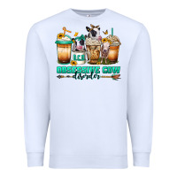 White ocd obsessive cow disorder coffee cups Premium Sweatshirt - Jasminsmagicworld