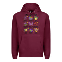 Burgundy god says i am mardi gras Premium Hoodie - MaliasSmallBusiness