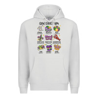 Dove Grey god says i am mardi gras Premium Hoodie - MaliasSmallBusiness