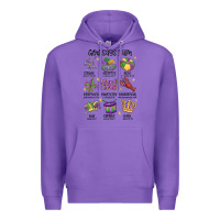 Purple god says i am mardi gras Premium Hoodie - MaliasSmallBusiness