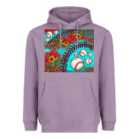 Lavender baseball leopard turquoise sunflower Heavyweight Hoodie - JahusDesignShop