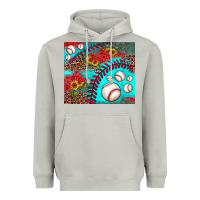 Moon Dust baseball leopard turquoise sunflower Heavyweight Hoodie - JahusDesignShop