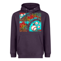 Plum baseball leopard turquoise sunflower Heavyweight Hoodie - JahusDesignShop