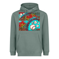 Sage baseball leopard turquoise sunflower Heavyweight Hoodie - JahusDesignShop