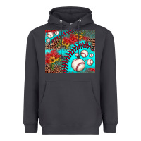 Smoke baseball leopard turquoise sunflower Heavyweight Hoodie - JahusDesignShop