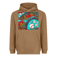 Toasted Coconut baseball leopard turquoise sunflower Heavyweight Hoodie - JahusDesignShop