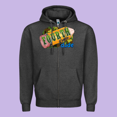 Fourth Grade Dude Zipper Hoodie Designed By Ranaportraitstore