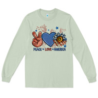 Matcha peace love america billie wilder Long Sleeve Tee - texasbilliewilder