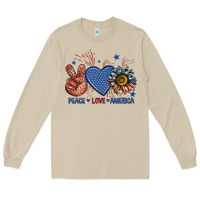 Mushroom peace love america billie wilder Long Sleeve Tee - texasbilliewilder