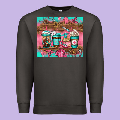 Nurse Fuel Coffee Cups Premium Sweatshirt Designed By Jasminsmagicworld