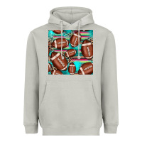Moon Dust football leopard turquoise seamless pattern Heavyweight Hoodie - JahusDesignShop