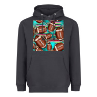 Smoke football leopard turquoise seamless pattern Heavyweight Hoodie - JahusDesignShop