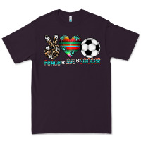 Plum peace love soccer Premium Tee - CowhideDigitalArt