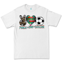 White peace love soccer Premium Tee - CowhideDigitalArt
