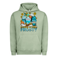 Pigment Oil Green feeling a little frosty coffee cups Urban Hoodie - NancyCooperArtShop