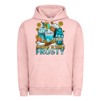 Pigment Salmon feeling a little frosty coffee cups Urban Hoodie - NancyCooperArtShop