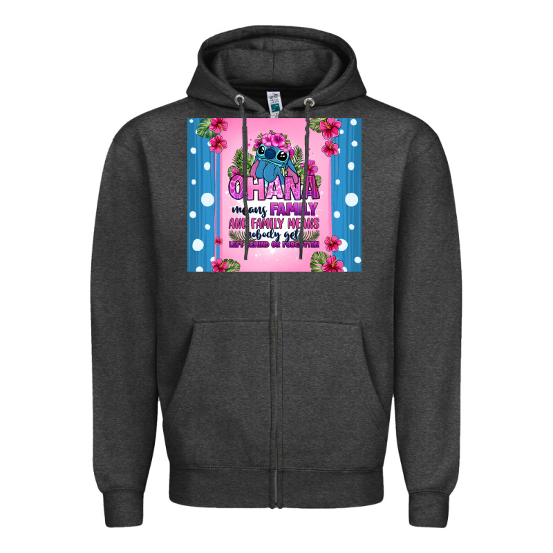 Ohana Means Family Stitch Zipper Hoodie by Zillion Design Studio | Teevron