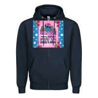 Navy ohana means family stitch Zipper Hoodie - Zillion Design Studio