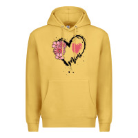 Antique Gold mimi flower heart Premium Hoodie - MaliasSmallBusiness