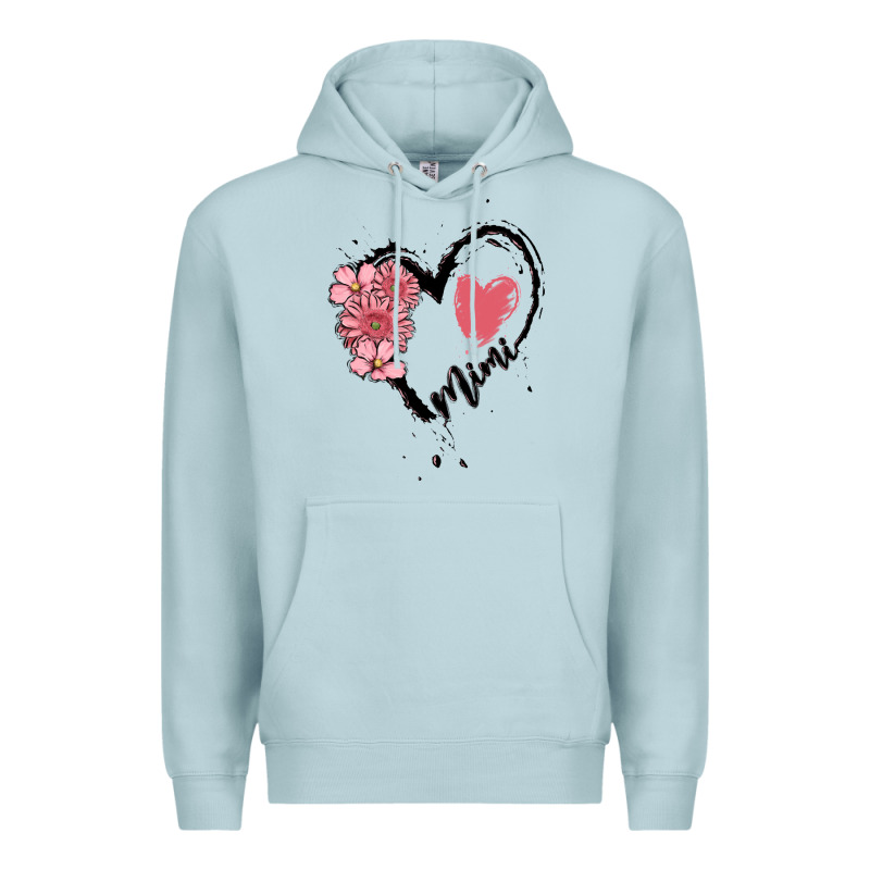 Mimi Flower Heart Premium Hoodie by MaliasSmallBusiness | Teevron