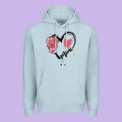 Mimi Flower Heart Premium Hoodie Designed By Maliassmallbusiness
