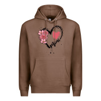 Chestnut mimi flower heart Premium Hoodie - MaliasSmallBusiness