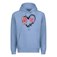 Colony Blue mimi flower heart Premium Hoodie - MaliasSmallBusiness
