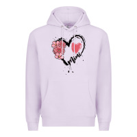 Lilac mimi flower heart Premium Hoodie - MaliasSmallBusiness