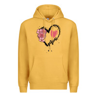 Mustard mimi flower heart Premium Hoodie - MaliasSmallBusiness