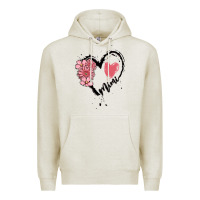 Oatmeal Heather mimi flower heart Premium Hoodie - MaliasSmallBusiness