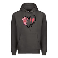 Smoke mimi flower heart Premium Hoodie - MaliasSmallBusiness