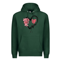 Sports Green mimi flower heart Premium Hoodie - MaliasSmallBusiness