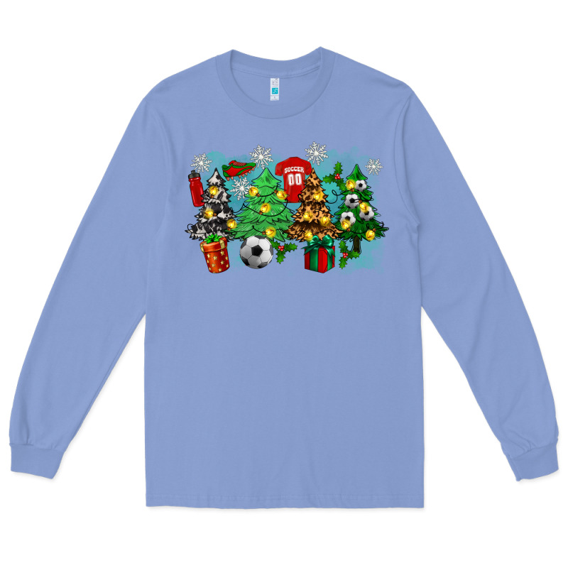 Christmas Trees With Soccer Long Sleeve Tee by Zillion Design Studio | Teevron