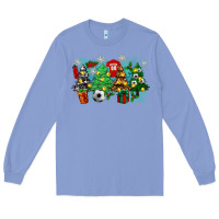 Colony Blue christmas trees with soccer Long Sleeve Tee - Zillion Design Studio