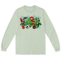 Matcha christmas trees with soccer Long Sleeve Tee - Zillion Design Studio