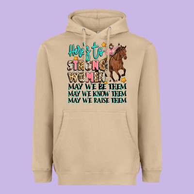 Heres To Strong Women Heavyweight Hoodie Designed By Artiststas