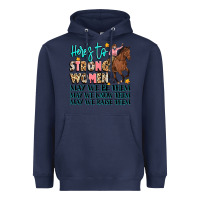 Navy heres to strong women Heavyweight Hoodie - Artiststas