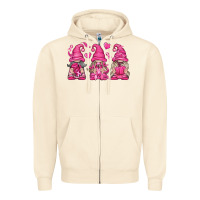 Sandshell Breast Cancer Gnomes Zipper Hoodie - texasbilliewilder