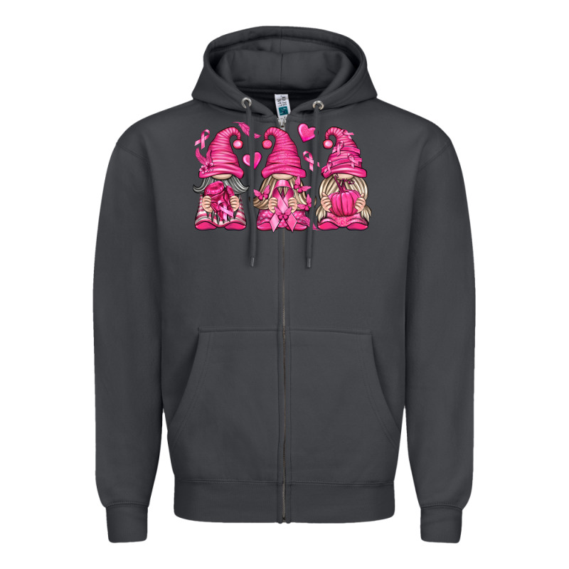 Breast Cancer Gnomes Zipper Hoodie by texasbilliewilder | Teevron