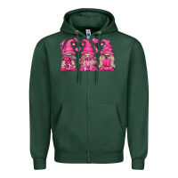 Sports Green Breast Cancer Gnomes Zipper Hoodie - texasbilliewilder