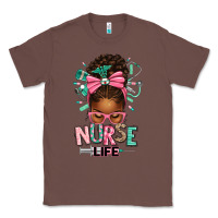Chestnut afro messy bun nurse life Classic Tee - texasbilliewilder