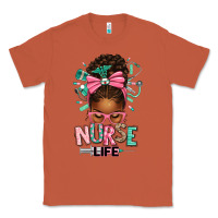 Copper afro messy bun nurse life Classic Tee - texasbilliewilder
