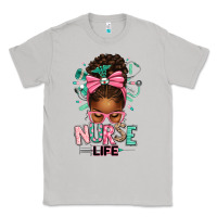 Moon Dust afro messy bun nurse life Classic Tee - texasbilliewilder