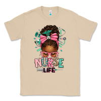 Mushroom afro messy bun nurse life Classic Tee - texasbilliewilder