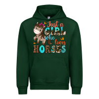 Forest Green just a girl who loves horses Urban Hoodie - NancyCooperArtShop