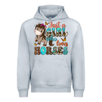 Heather Grey just a girl who loves horses Urban Hoodie - NancyCooperArtShop